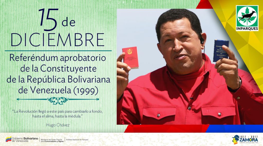 Hace 18 años el pueblo aprobó la Constitución Bolivariana