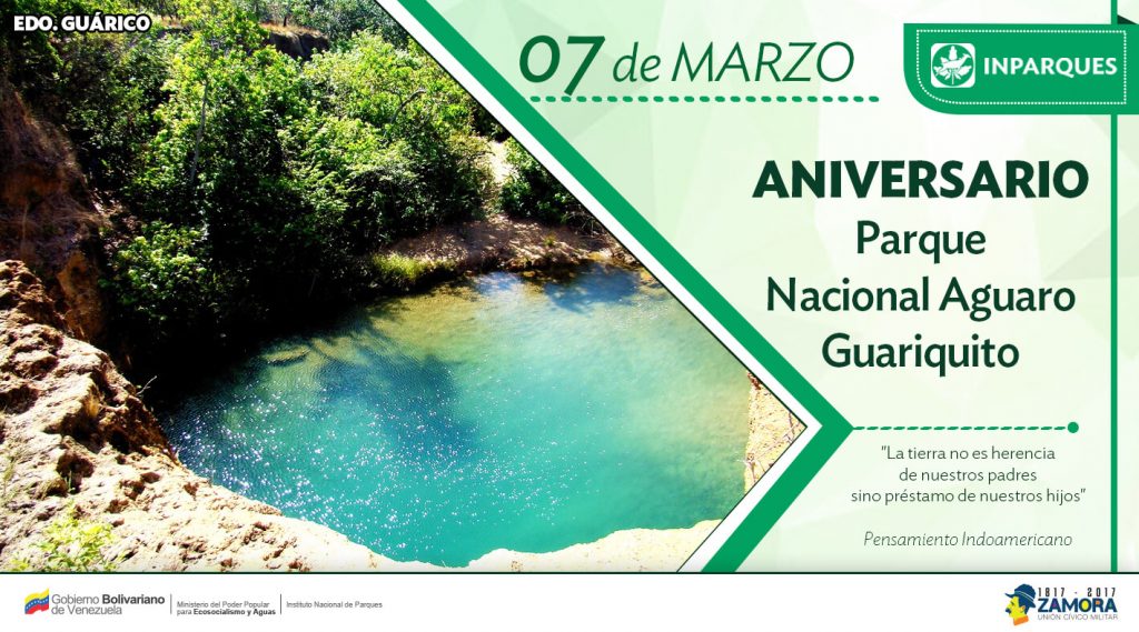 Inparques celebra 44 años del Parque Nacional Aguaro-Guariquito