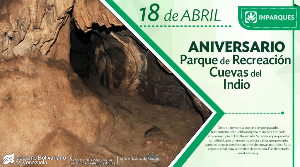 Parque de Recreación Cuevas del Indio arriba a 35 años