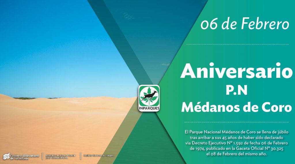 Los Médanos de Coro cumplen 45 años como Parque Nacional