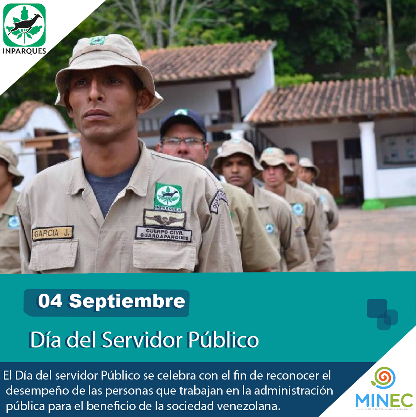 Inparques reconoce labor de servidores públicos en su día